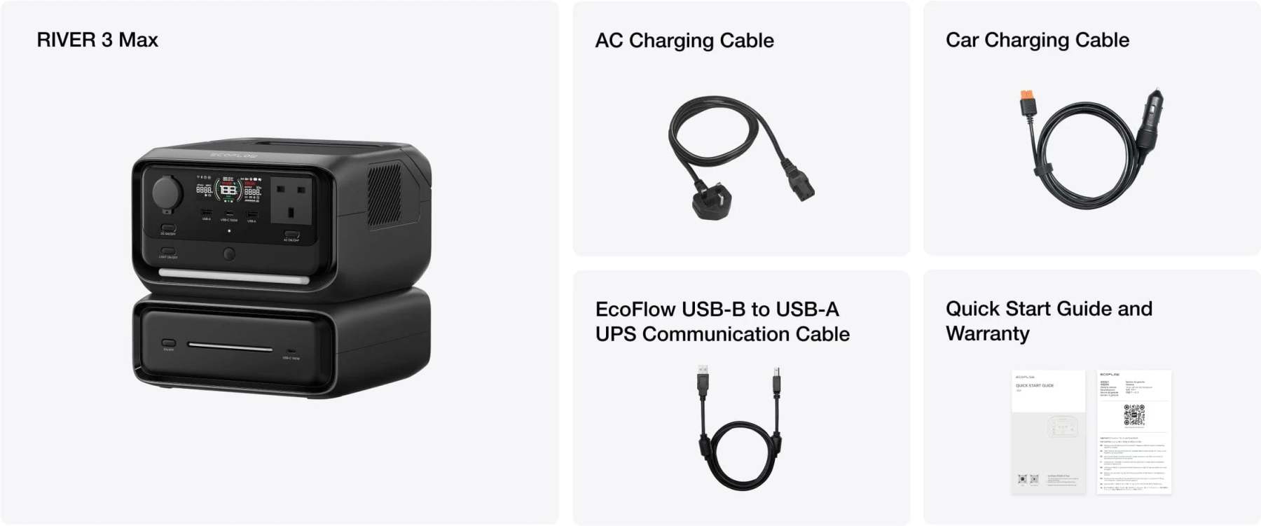 EcoFlow RIVER 3 Max Portable Power Station 572Wh 