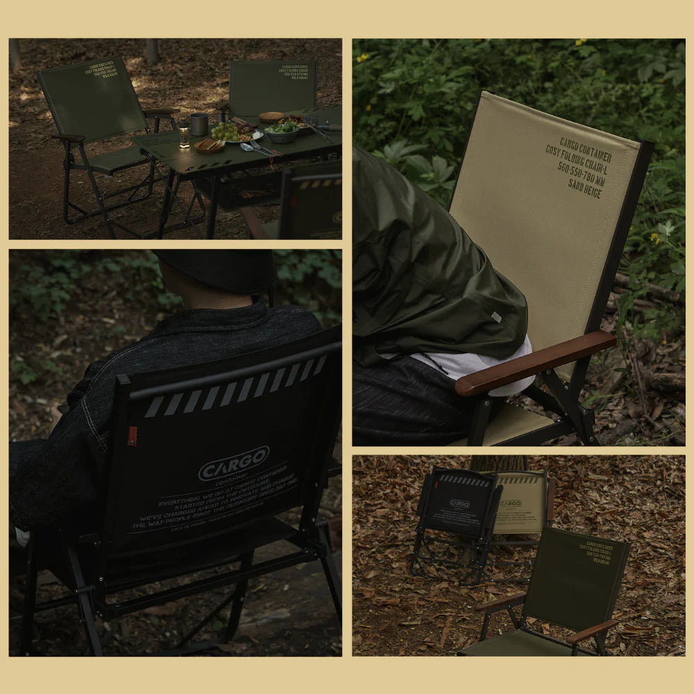 Cargo Container Cosy Folding Chair L - Beige-Goritta Works Sdn. Bhd. 202501017603 (1619017-X)