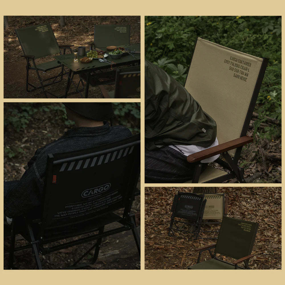 Cargo Container Cosy Folding Chair L - Beige-Goritta Works Sdn. Bhd. 202501017603 (1619017-X)