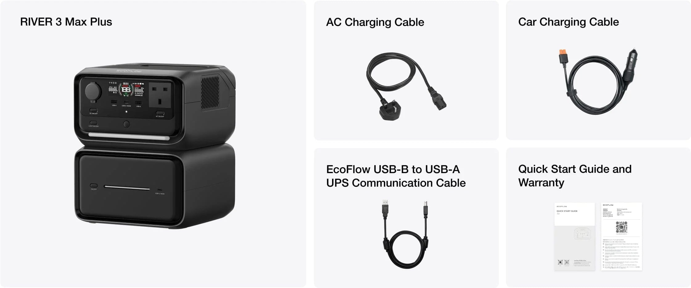 EcoFlow RIVER 3 Max Plus Portable Power Station 858Wh | 1200W