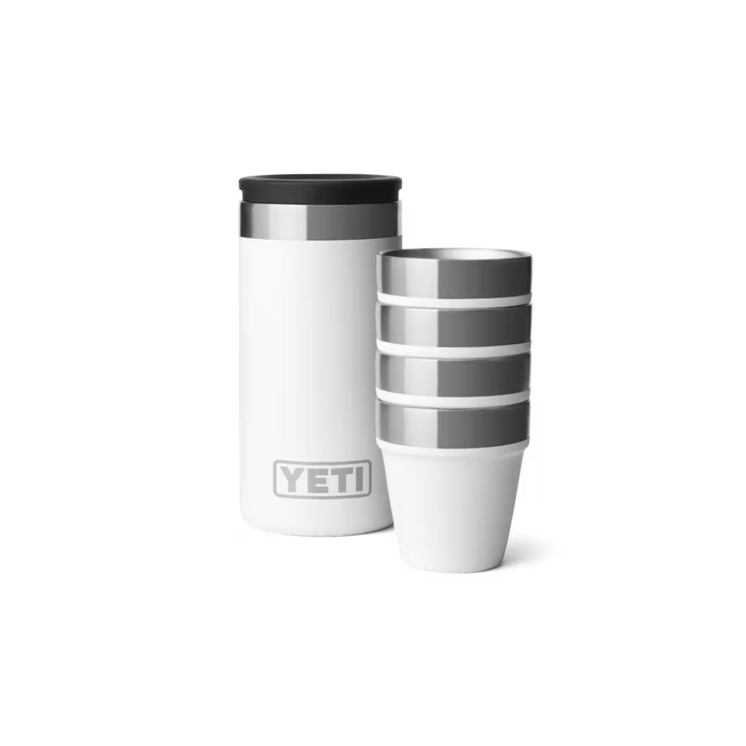 YETI Rambler Shot Glasses with Carrying Case - White