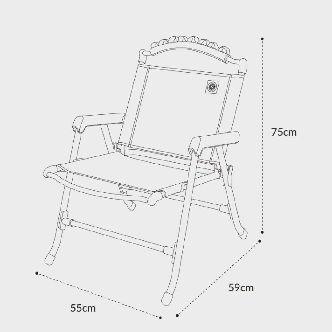 KZM Field Slab Chair Max - Black