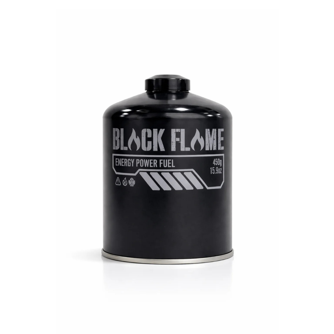 Black Flame Butane Gas Cartridge 450g | screw-type