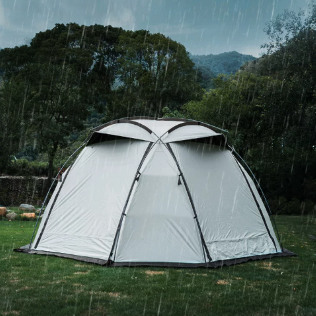 SZXL Sphere Black Coated 2-8 Person Tent- Ivory White