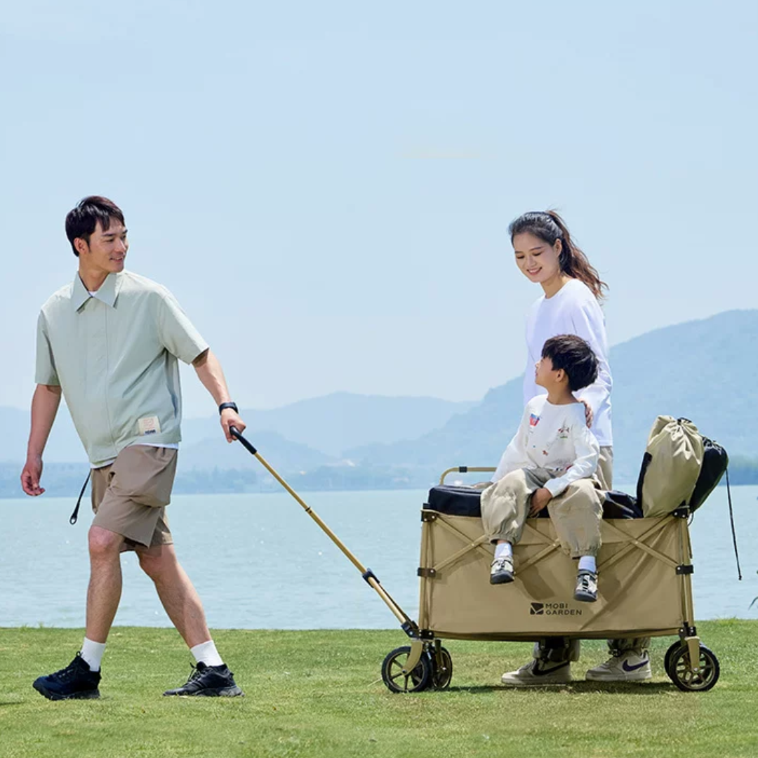 Mobi Garden Cloudy Folding Wagon 200L - Sand