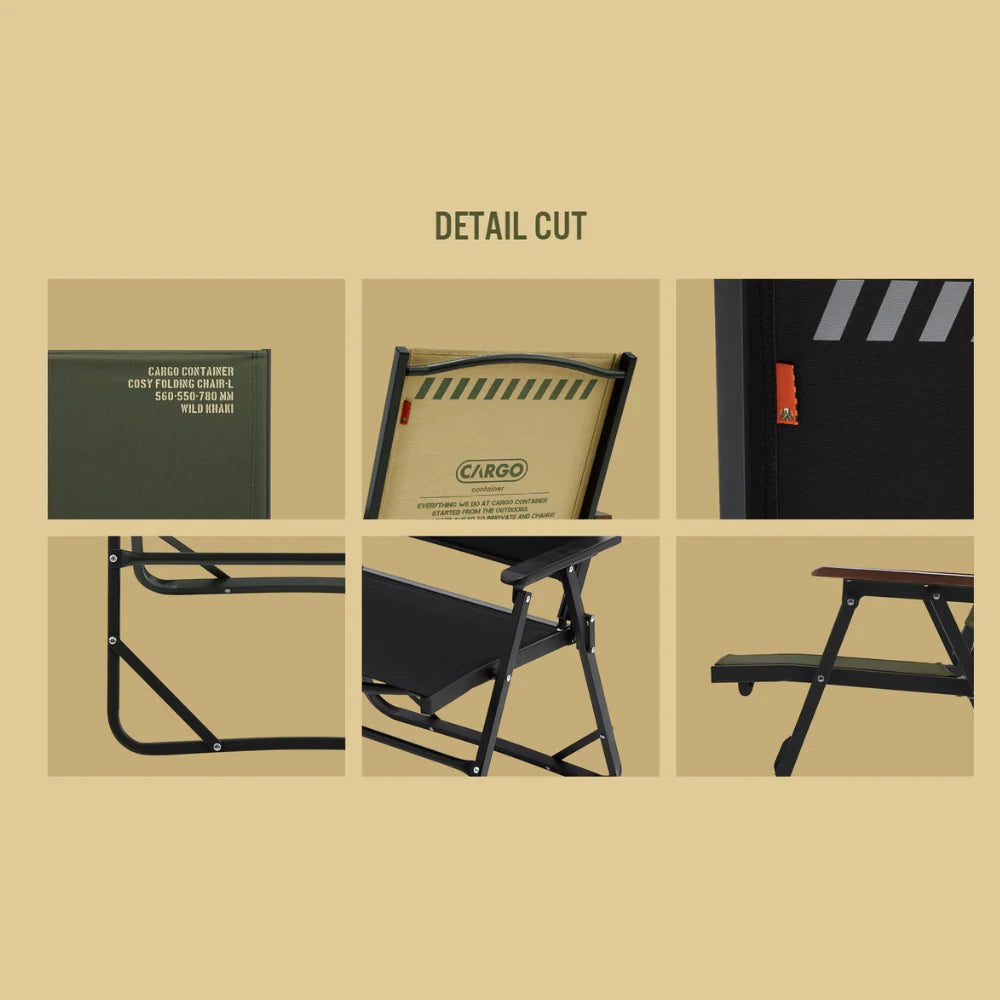 Cargo Container Cosy Folding Chair L - Beige-Goritta Works Sdn. Bhd. 202501017603 (1619017-X)