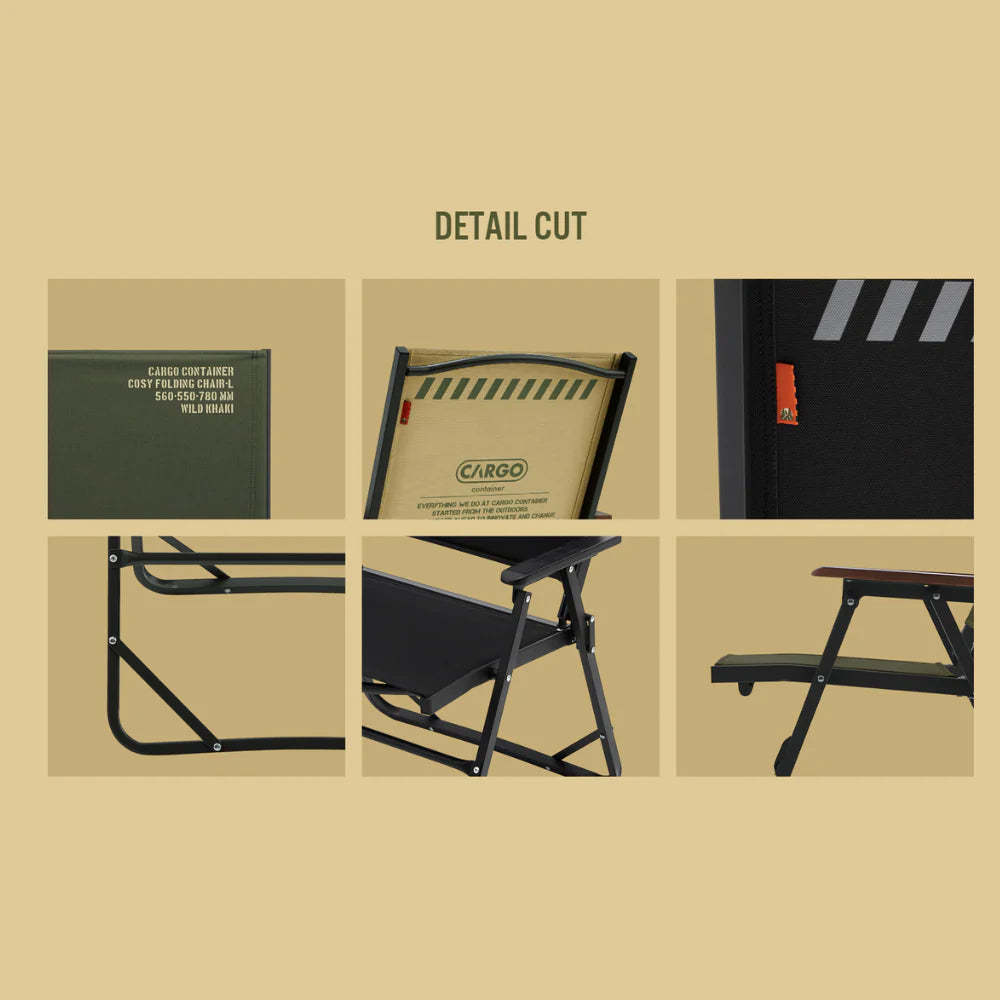 Cargo Container Cosy Folding Chair L - Beige-Goritta Works Sdn. Bhd. 202501017603 (1619017-X)
