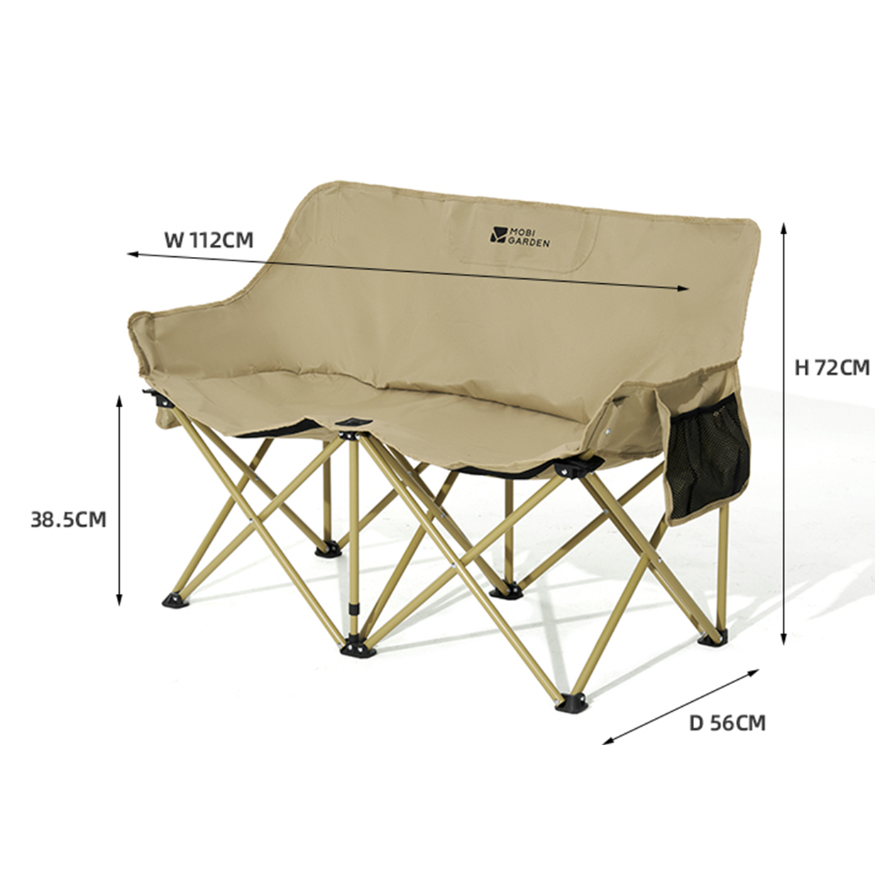 Mobi Garden Yue Liang Double Chair - Black