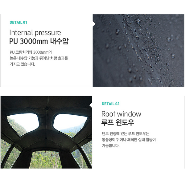 KZM Geopath Black 4-5 Person Tent - Black-Goritta Works Sdn. Bhd. 202501017603 (1619017-X)