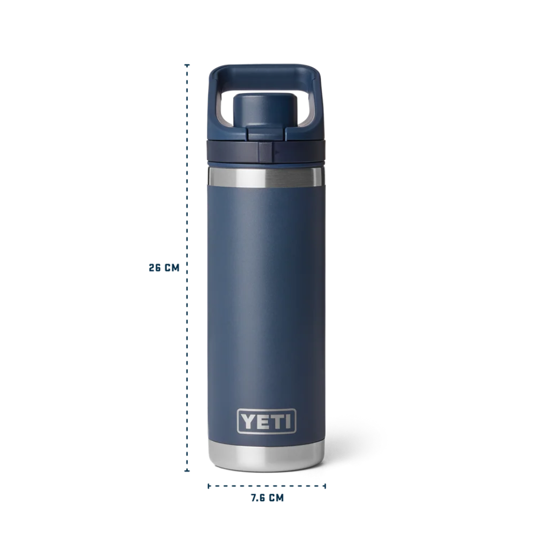 YETI Rambler 18 oz Water Bottle with Color-Matched Flip Chug Cap - Olive/King Orange