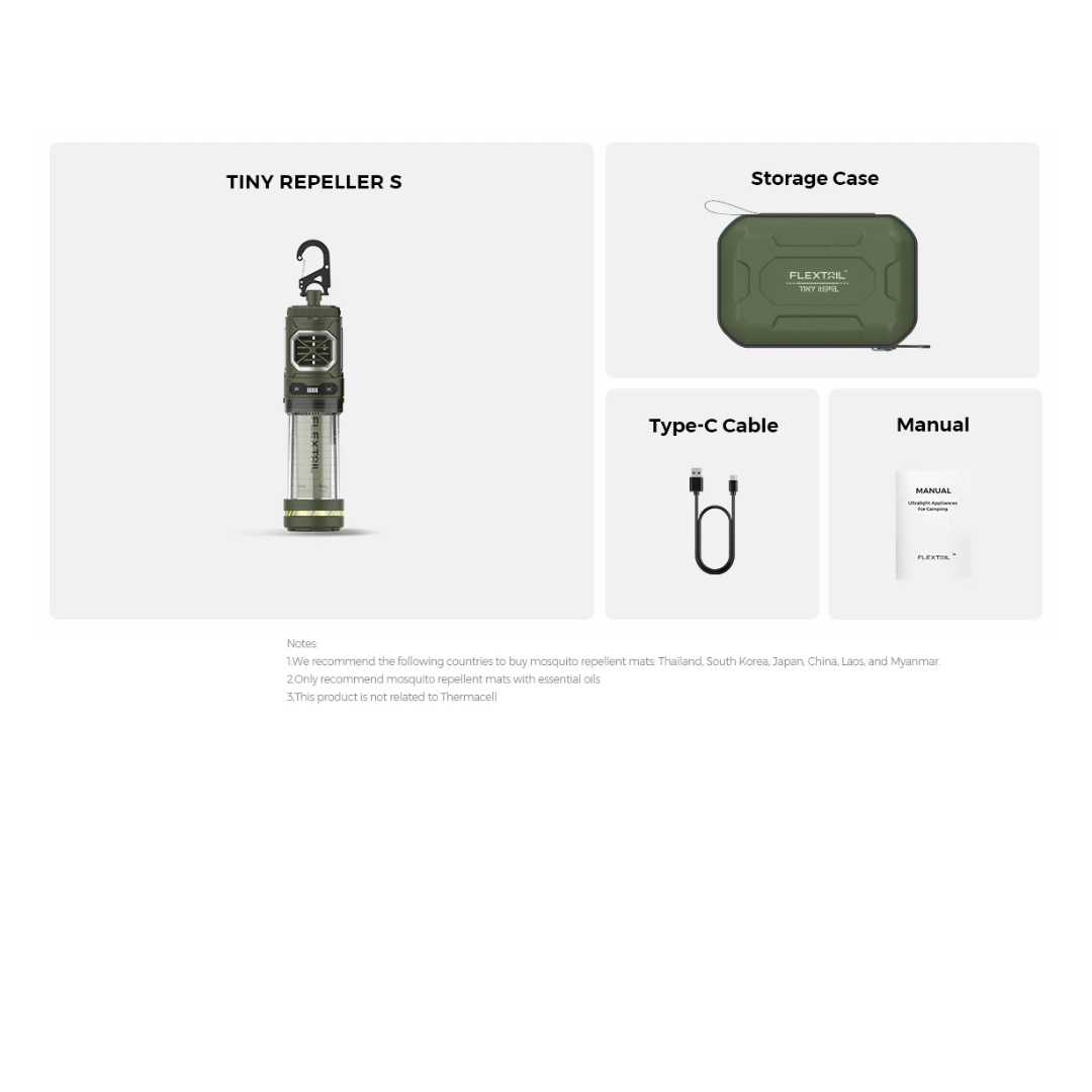 Flextail Tiny Repel S 2-in-1 Mosquito Repellent Lantern - Blue (New Edition)