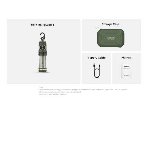 Flextail Tiny Repel S 2-in-1 Mosquito Repellent Lantern - Blue (New Edition)