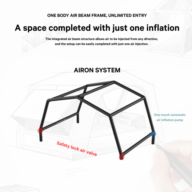 KZM T-250 Air Shelter 4-5 Persons Tent