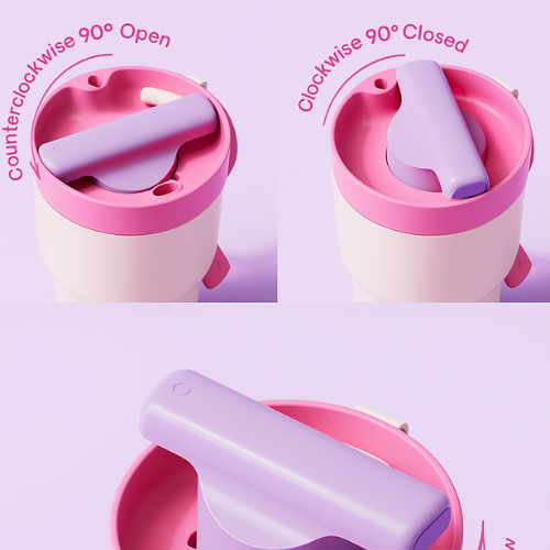 [Copy]Chako Lab Rotation Cup 530ml - Yellow Purple