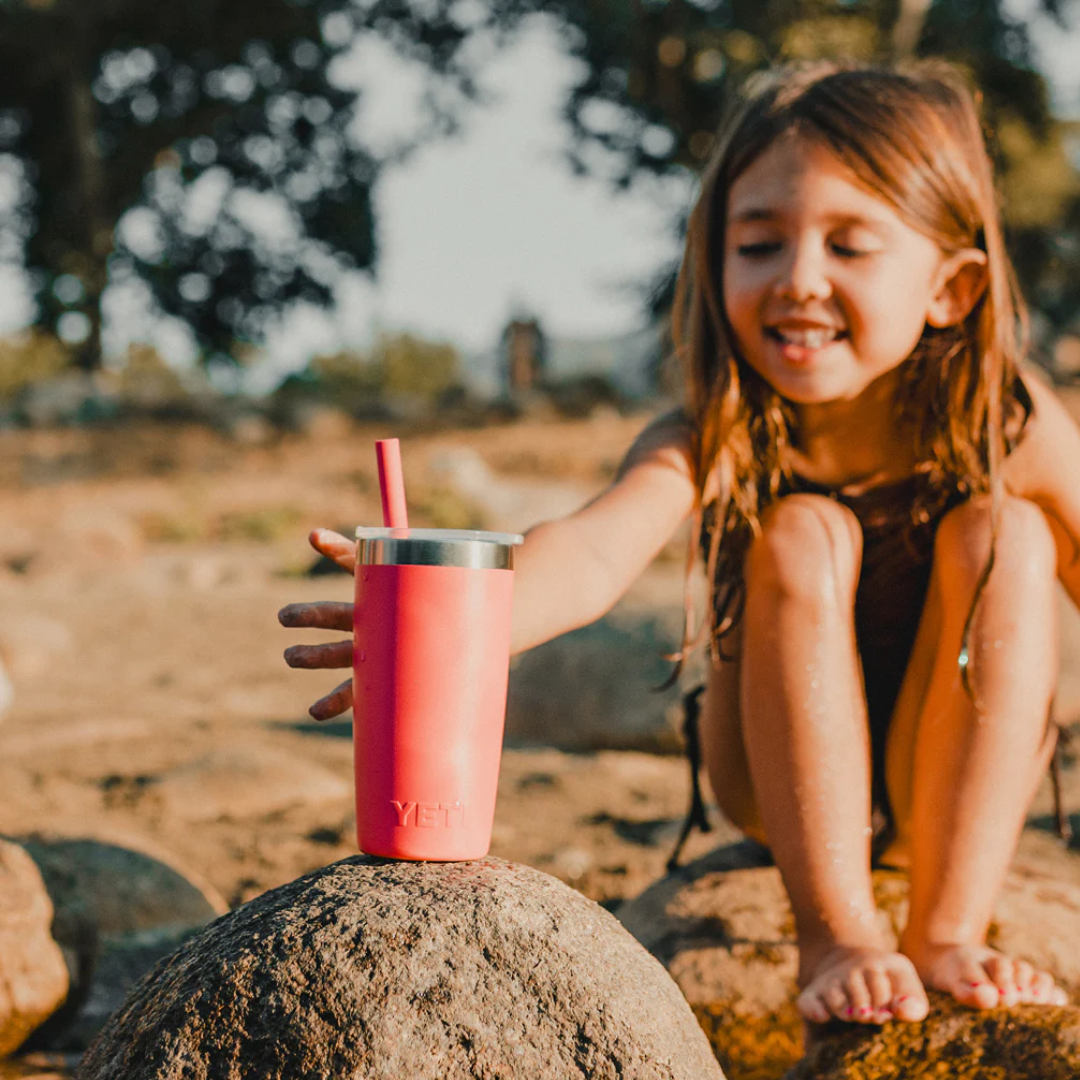 YETI Rambler Jr. 10 oz Tumbler with Silicone Straw Lid - Navy