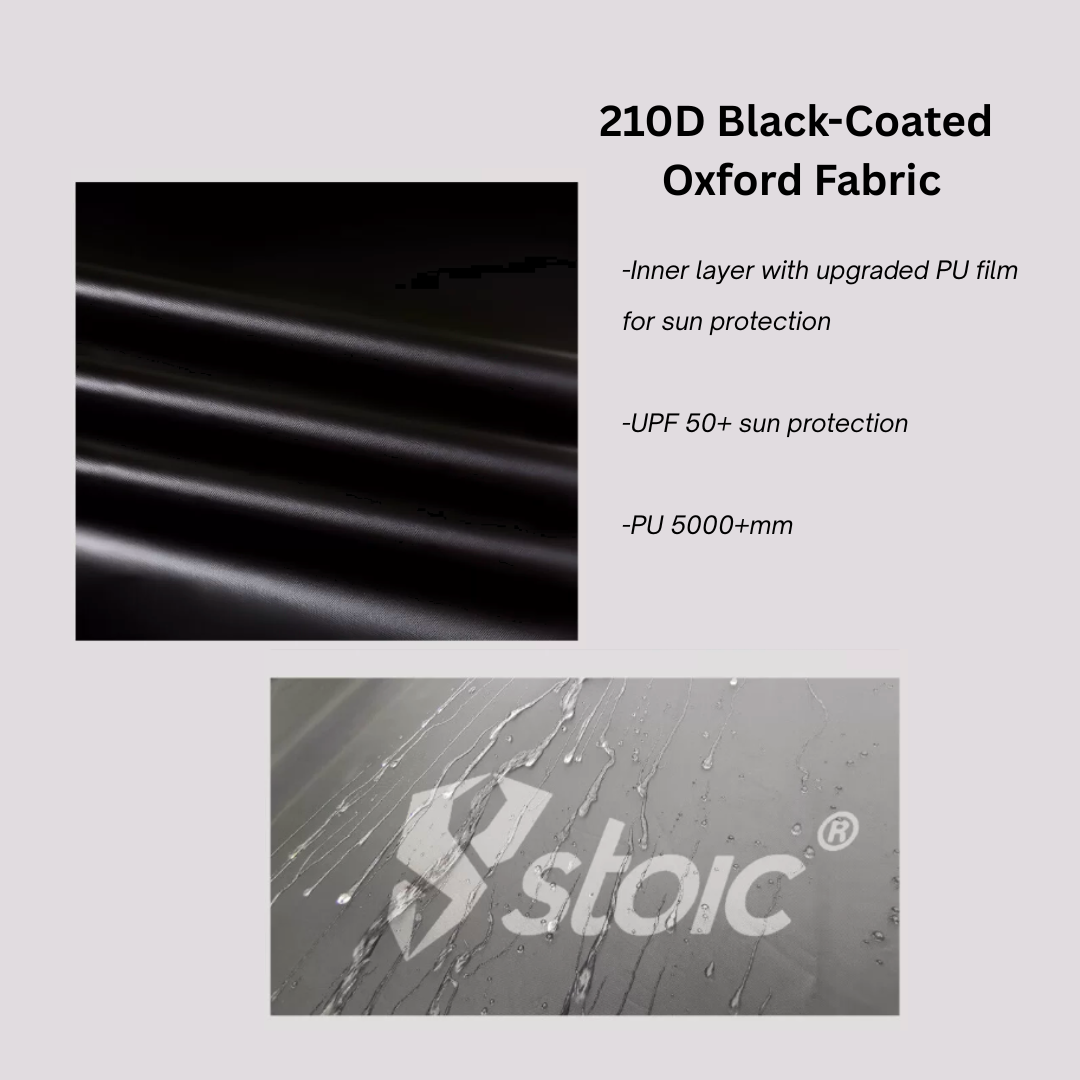 Stoic Villa 13 Black-Coated Automatic 6-8 person Tent - Black