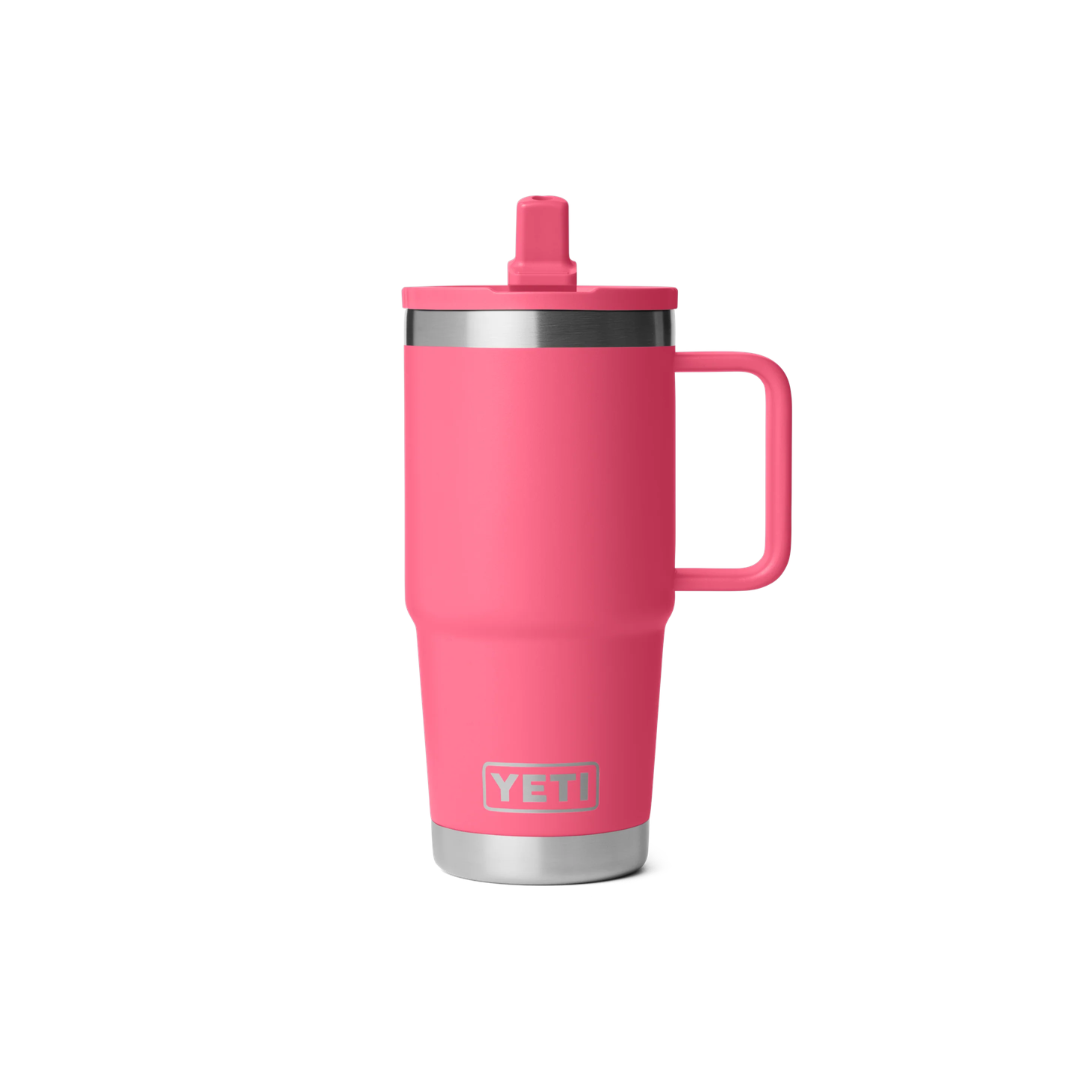 YETI Rambler 20 oz Travel Straw Mug With Color-Matched Straw Lid - Tropical Pink