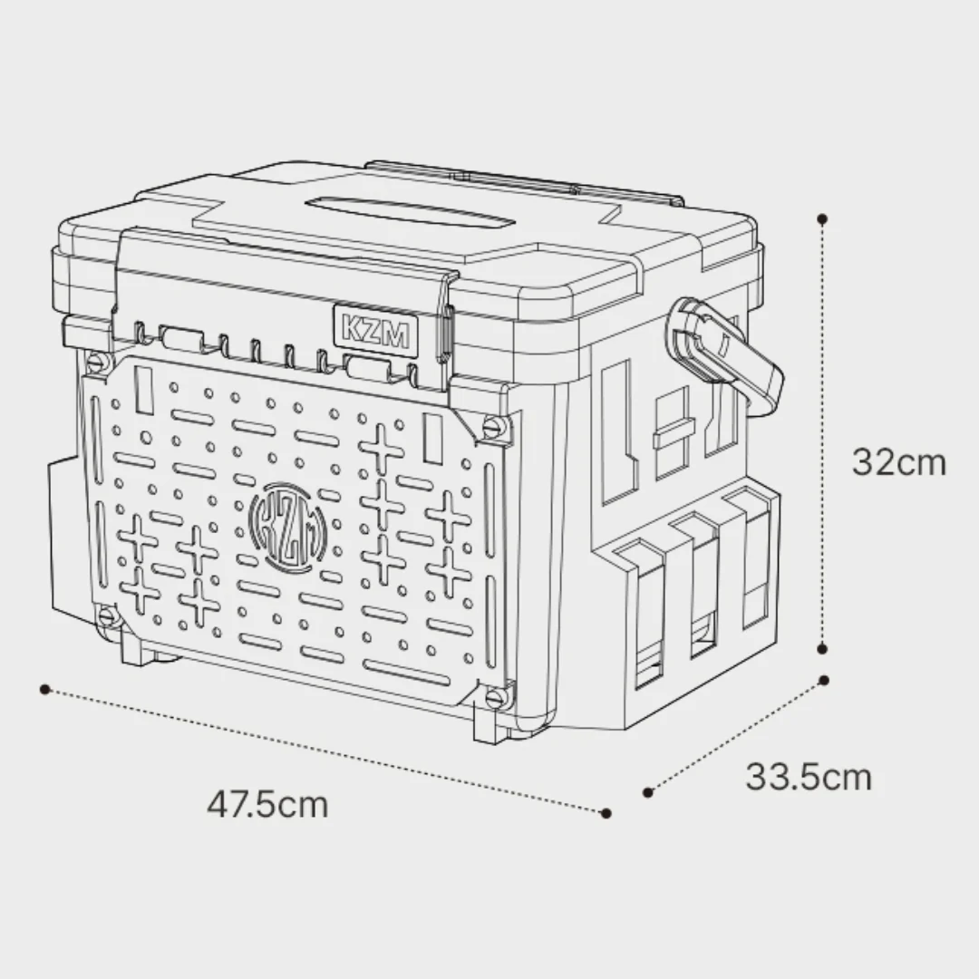KZM Stack Hard Case Storage Box 7000 - Black