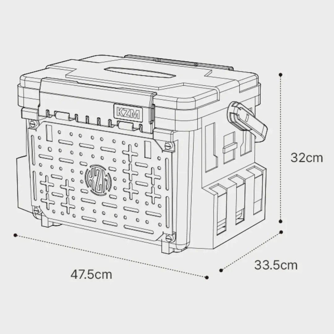 KZM Stack Hard Case Storage Box 7000 - Black
