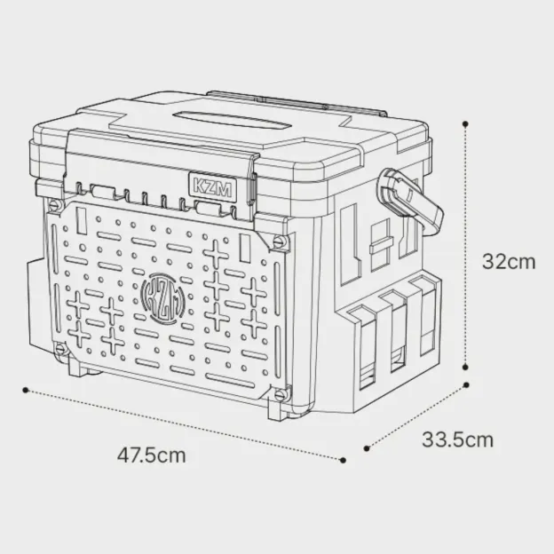 KZM Stack Hard Case Storage Box 7000 - Black