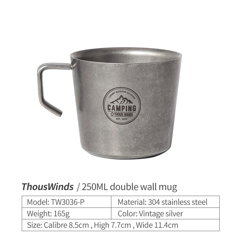 ThousWinds 250ml Double Wall Mug - Vintage Silver-Goritta Works Sdn. Bhd. 202501017603 (1619017-X)