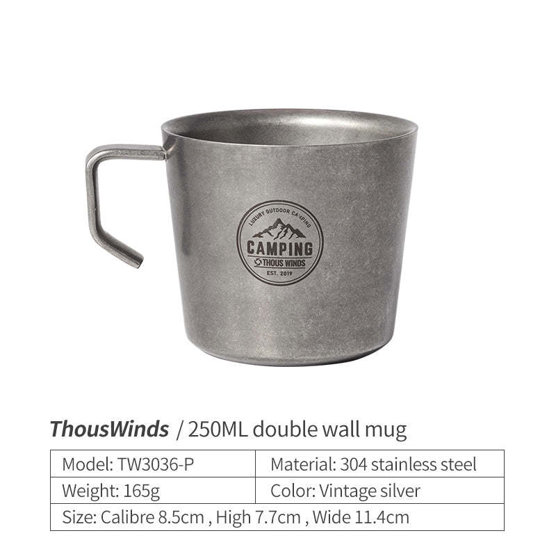 ThousWinds 250ml Double Wall Mug - Vintage Silver-Goritta Works Sdn. Bhd. 202501017603 (1619017-X)