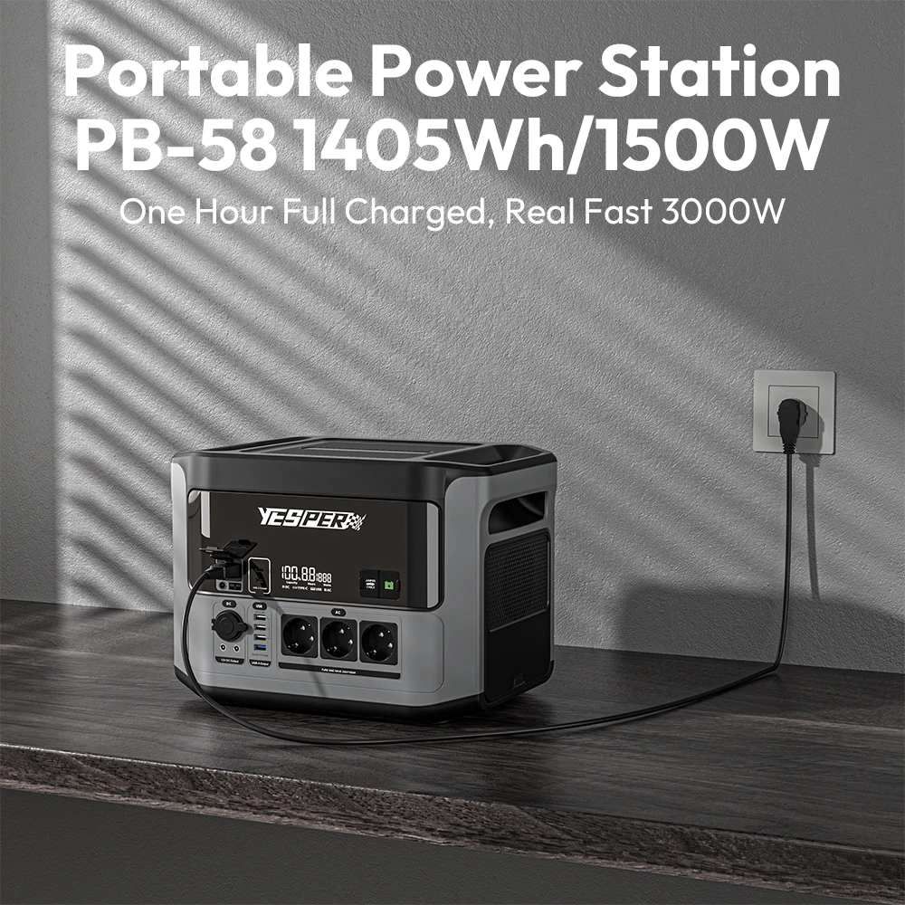 YESPER Portable Power Station PB-58 LIFEPO4 - 1408Wh