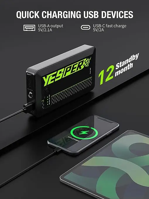YESPER Armor Mini Multi-function Jump Starter 12V - 8000mAh