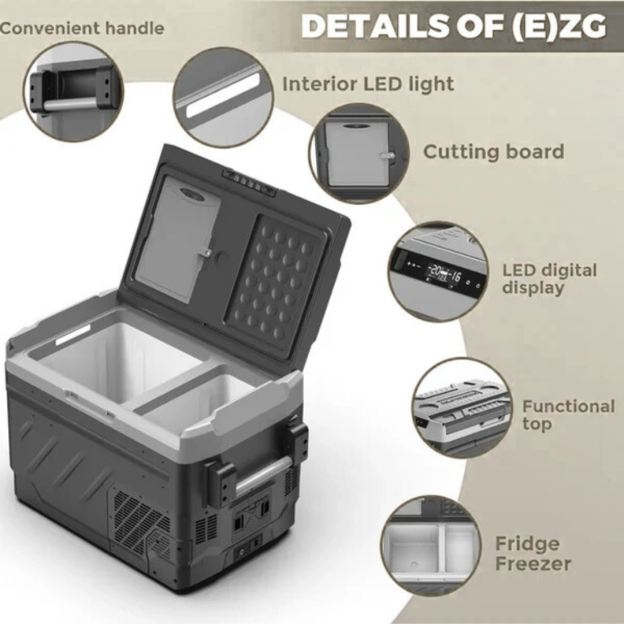 Kemsite Portable Dual-Zone Fridge & Freezer 40.2L