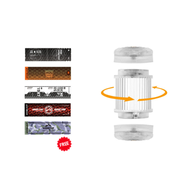 Shine Trip ST-05 Series Rotating 19 Glimmer Light - Black