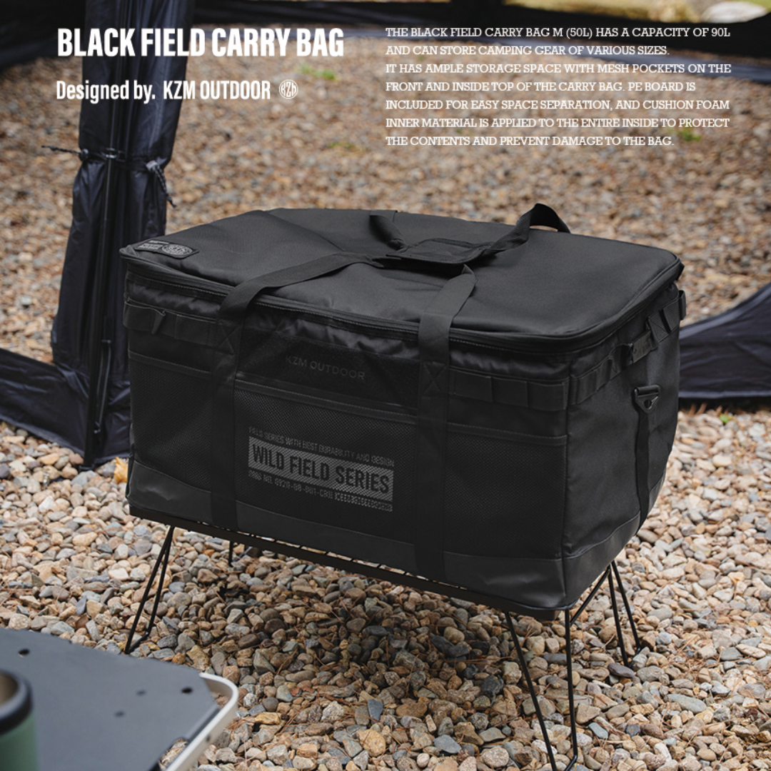 KZM Black Field Carry Bag L