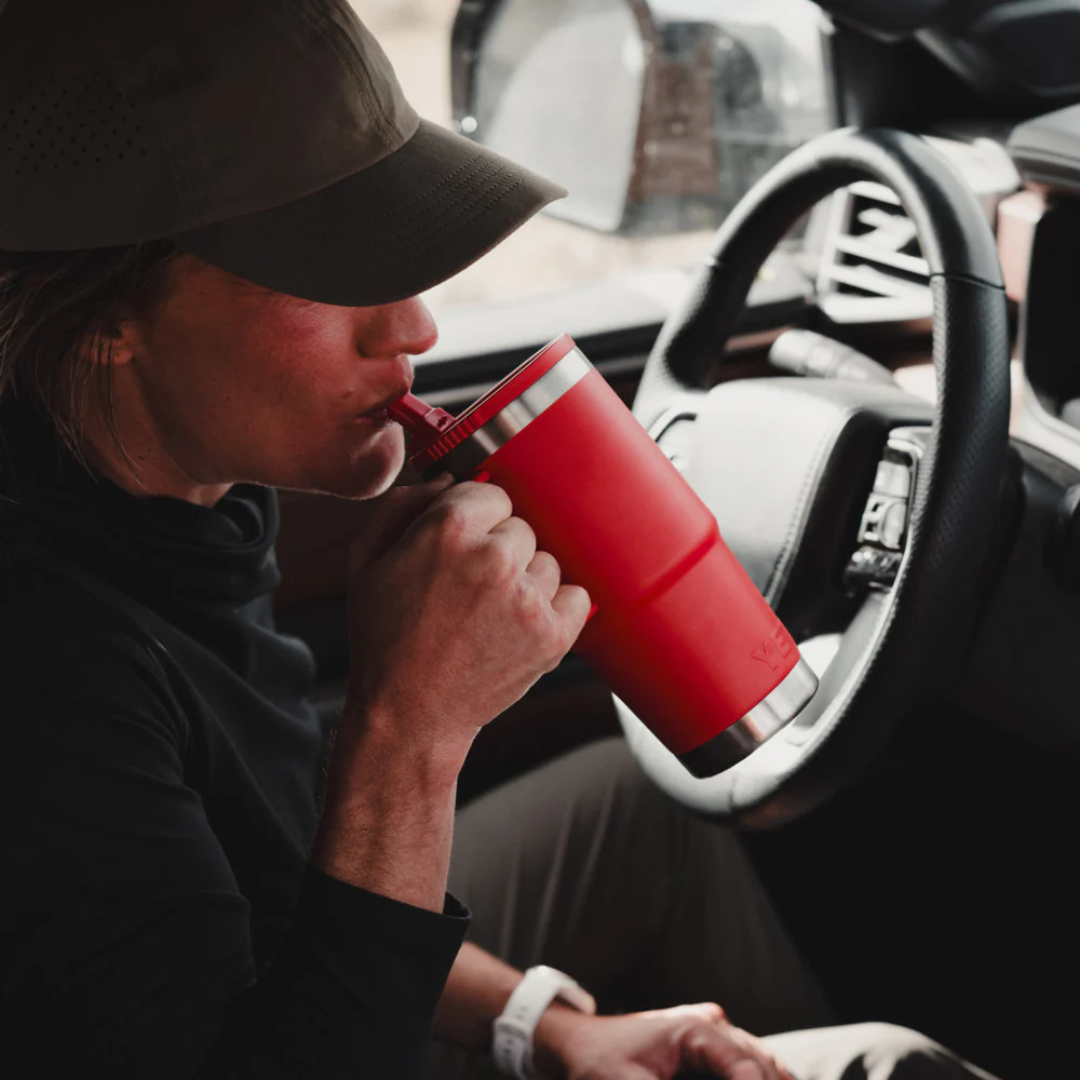 YETI Rambler 20 oz Travel Straw Mug With Color-Matched Straw Lid - Black