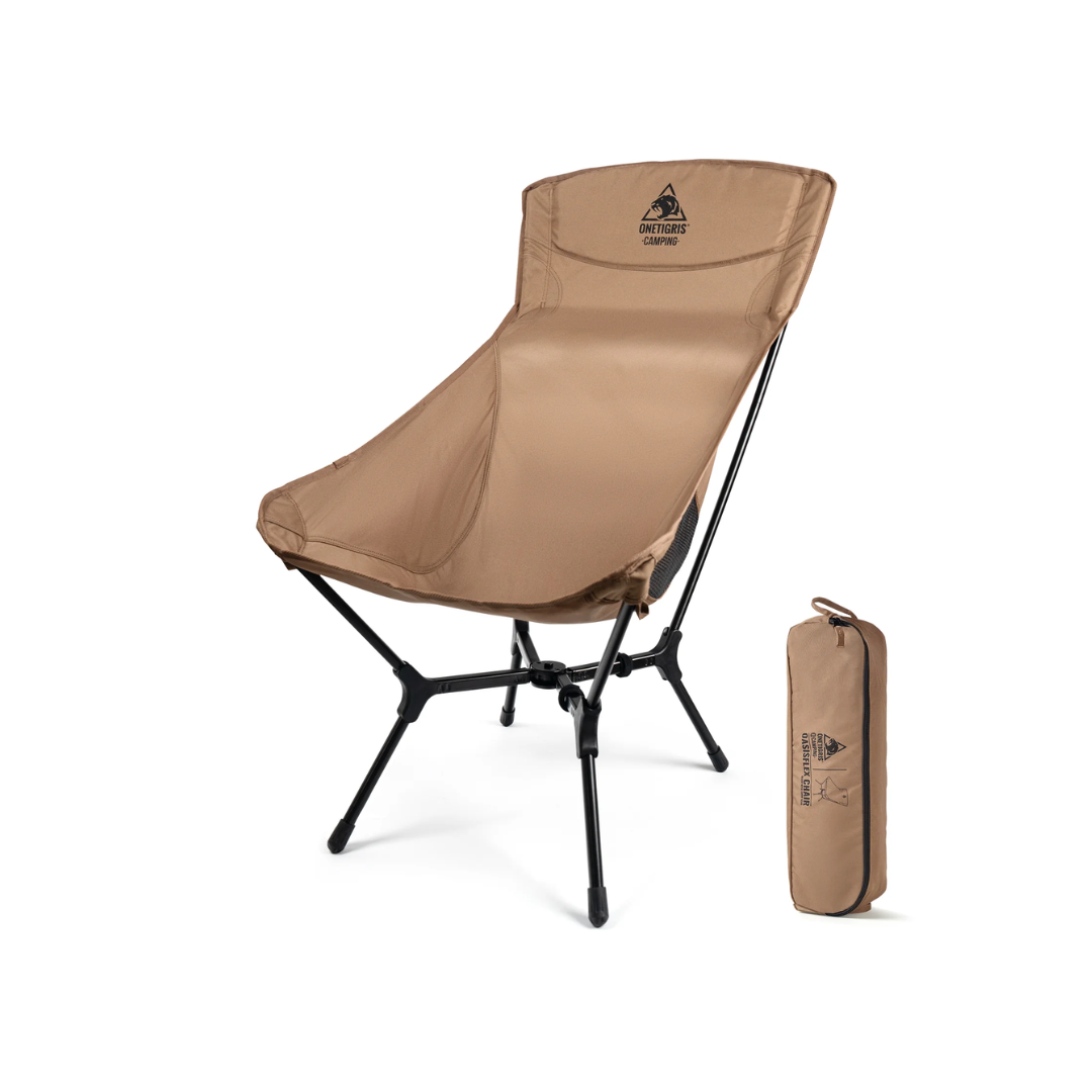 OneTigris Oasisflex High Back Camping Chair - Coyote Brown
