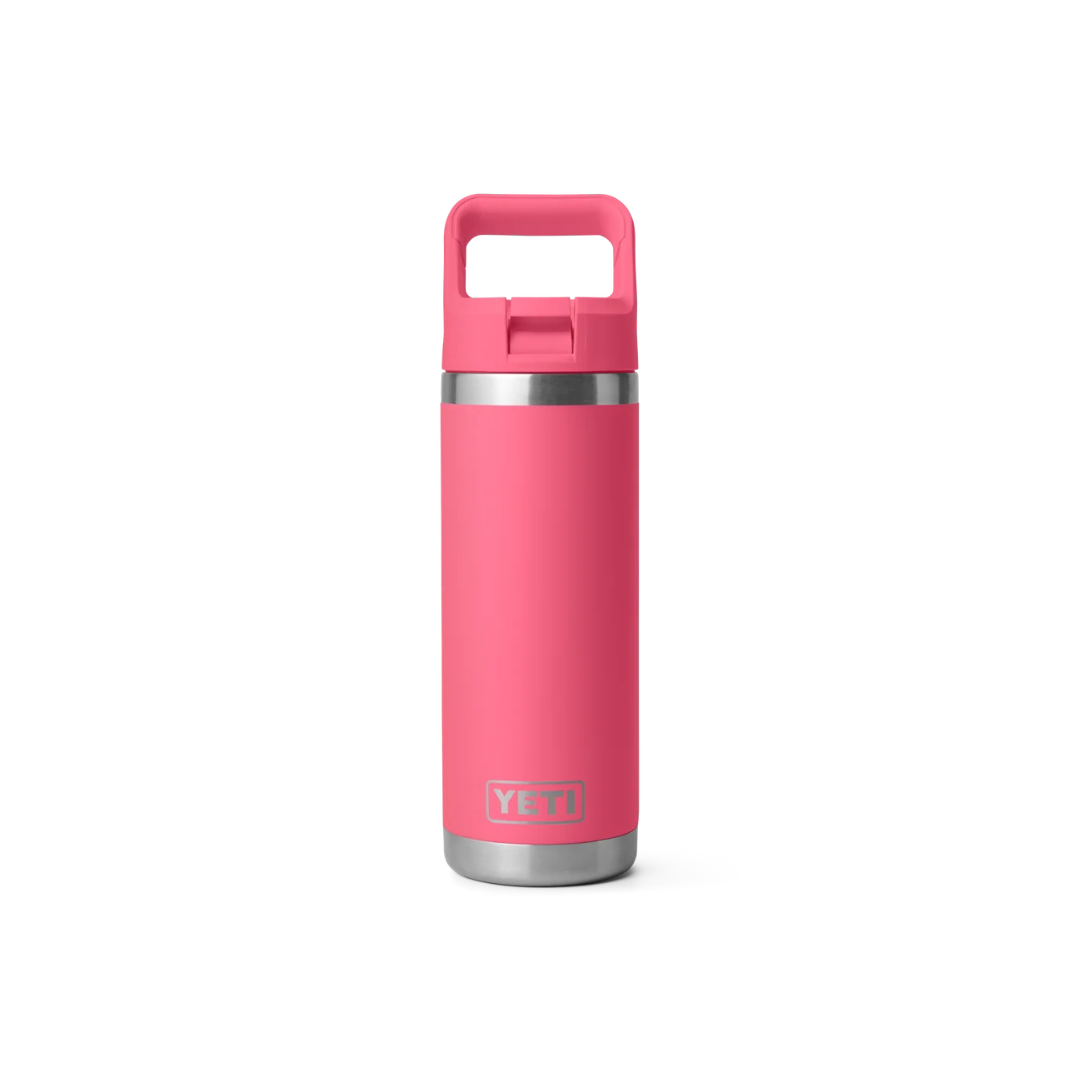 YETI Rambler 18 oz Water Bottle with Color-Matched Straw Cap- Tropical Pink