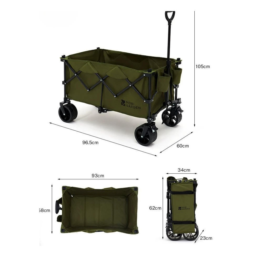 Mobi Garden Cloudy Folding Wagon S2 190 - Black