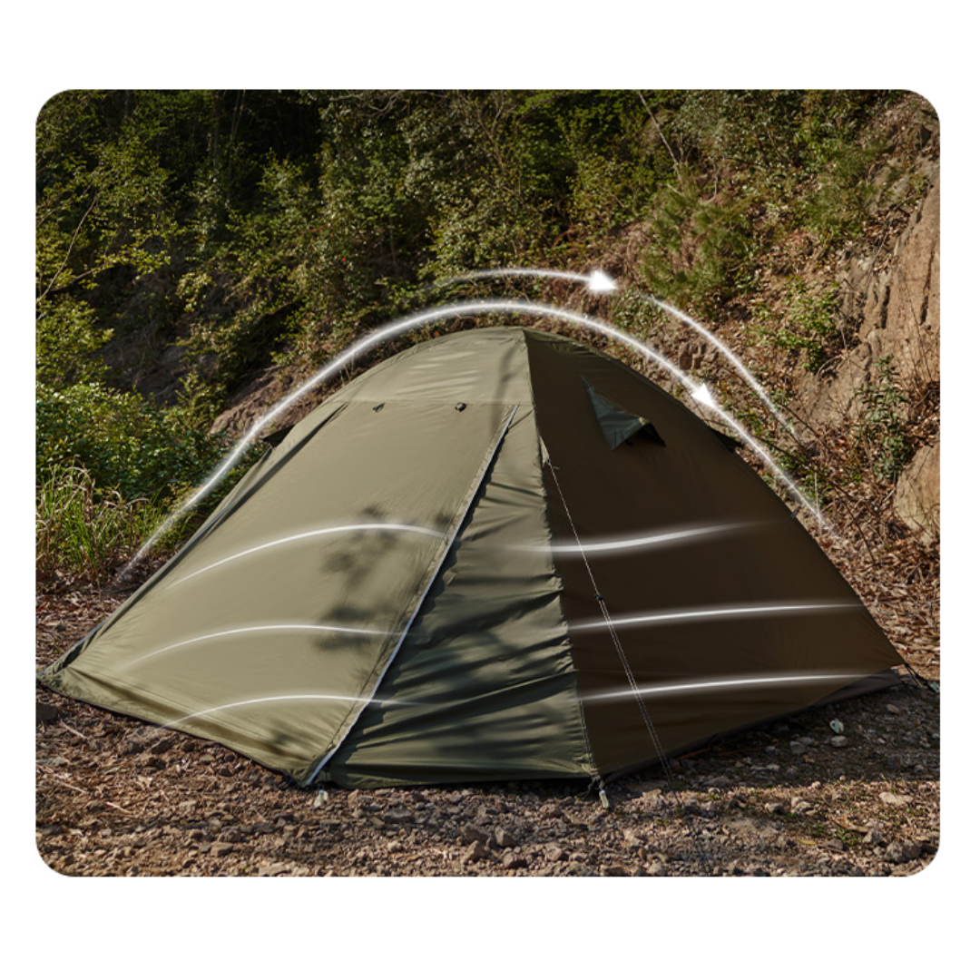 Mobi Garden QR Tent 3-Black Coating - Green
