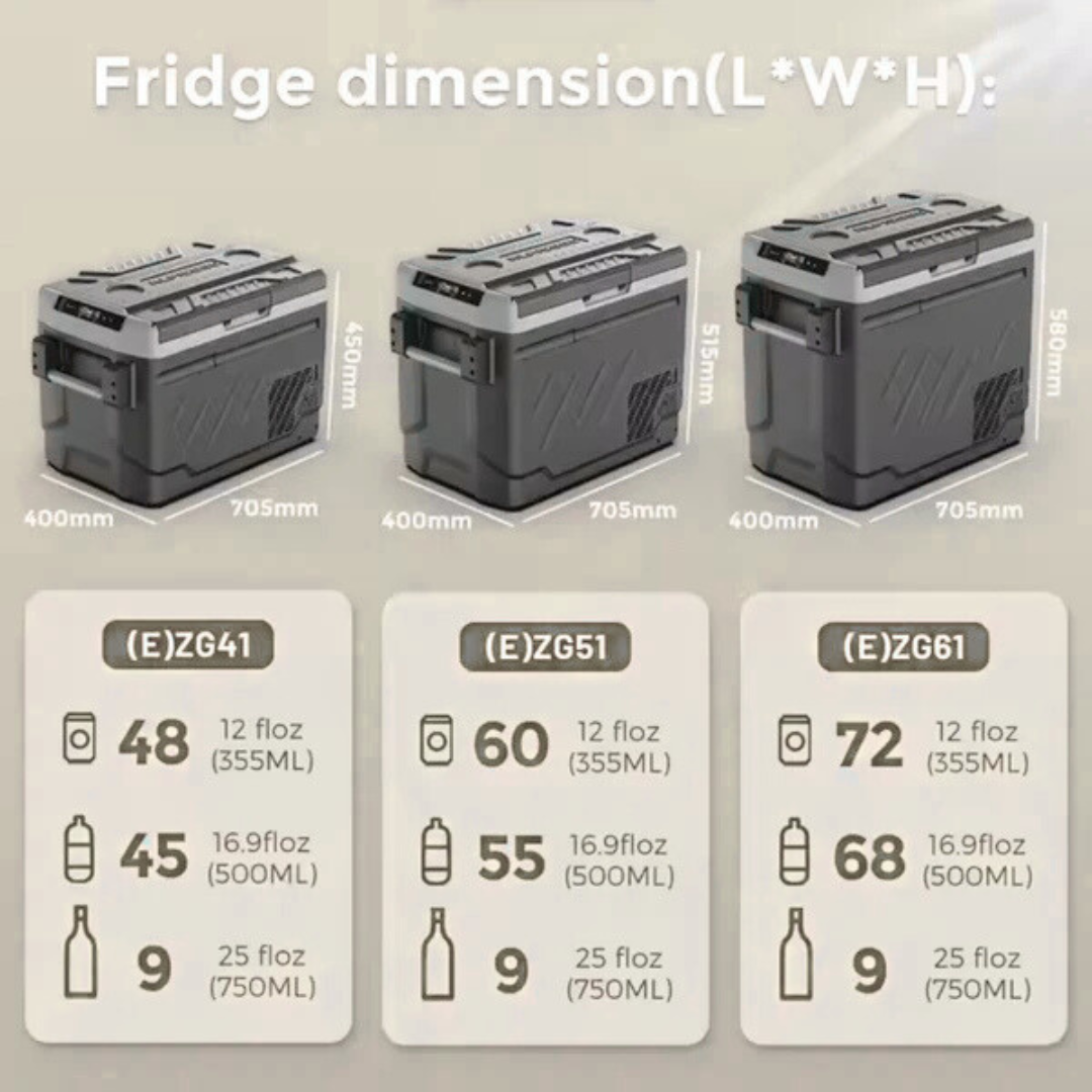 Kemsite Portable Dual-Zone Fridge & Freezer 40.2L