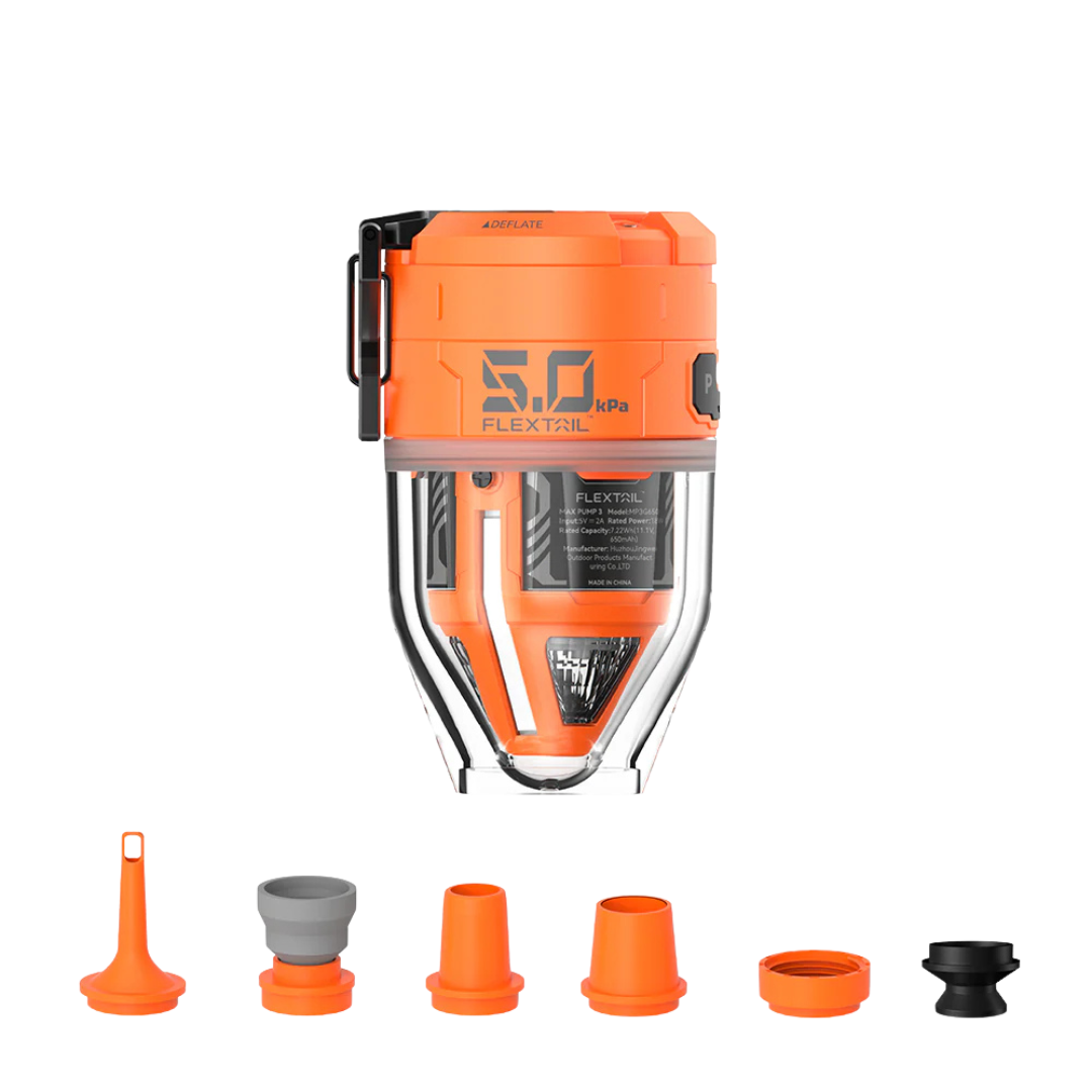 Flextail Max Pump 3 - High Speed 2 in 1 Rechargeable Air Pump - Orange-Goritta Works Sdn. Bhd. 202501017603 (1619017-X)
