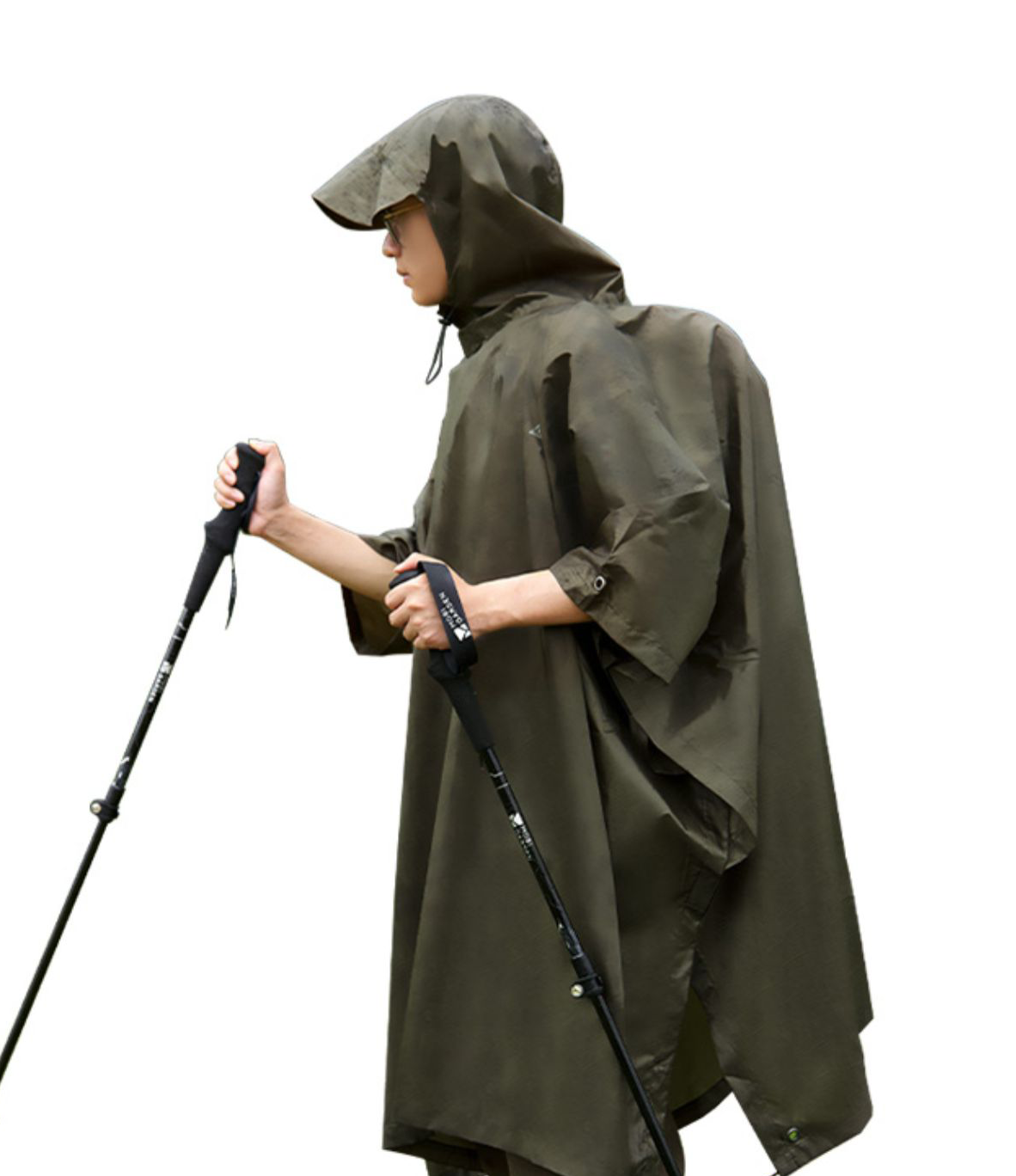 Mobi Garden Ultralight raincoat PONCHO - Green