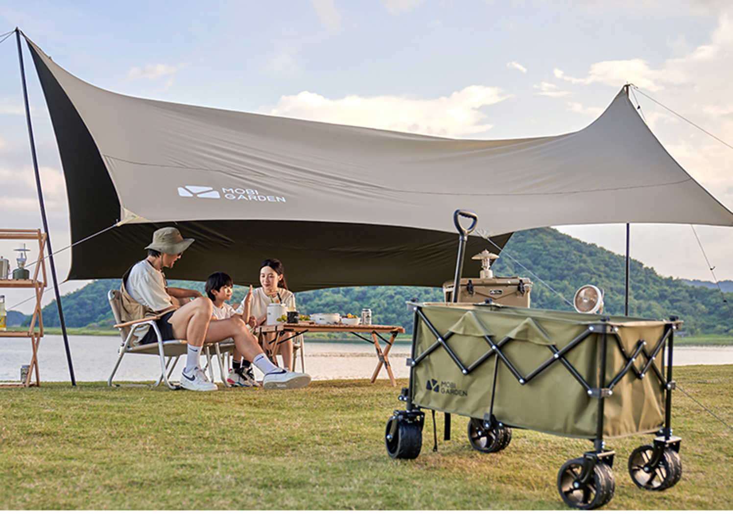 Mobi Garden YJ Folding Wagon S2 - Olive Green