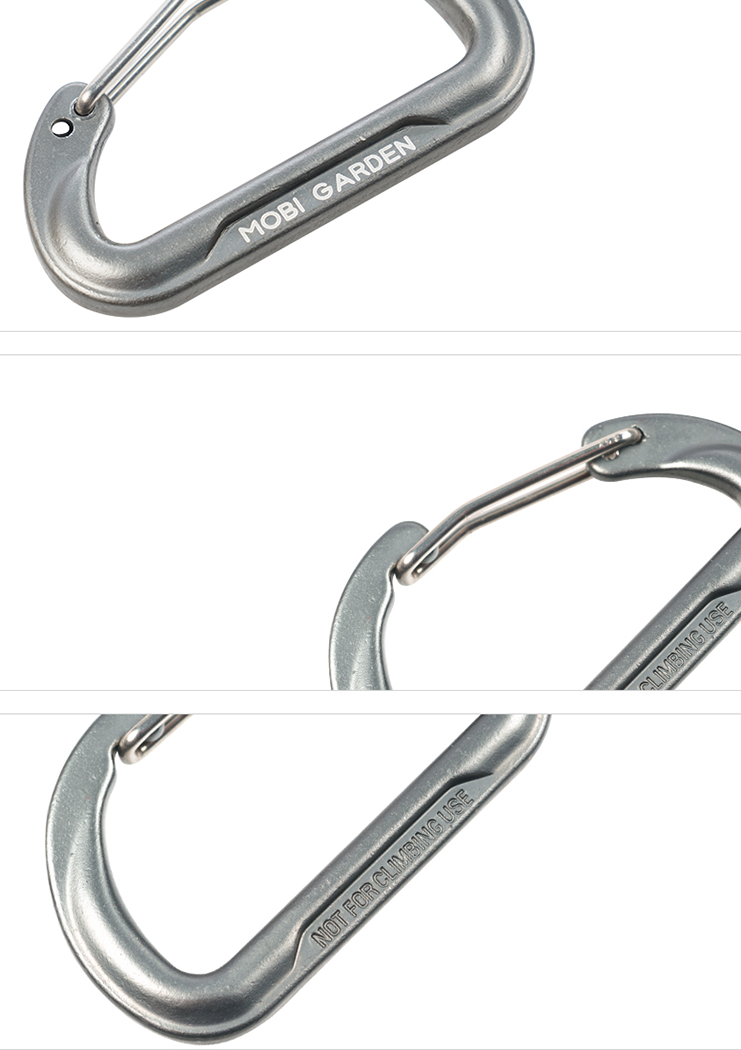 Mobi Garden multi-function carabiner - Grey