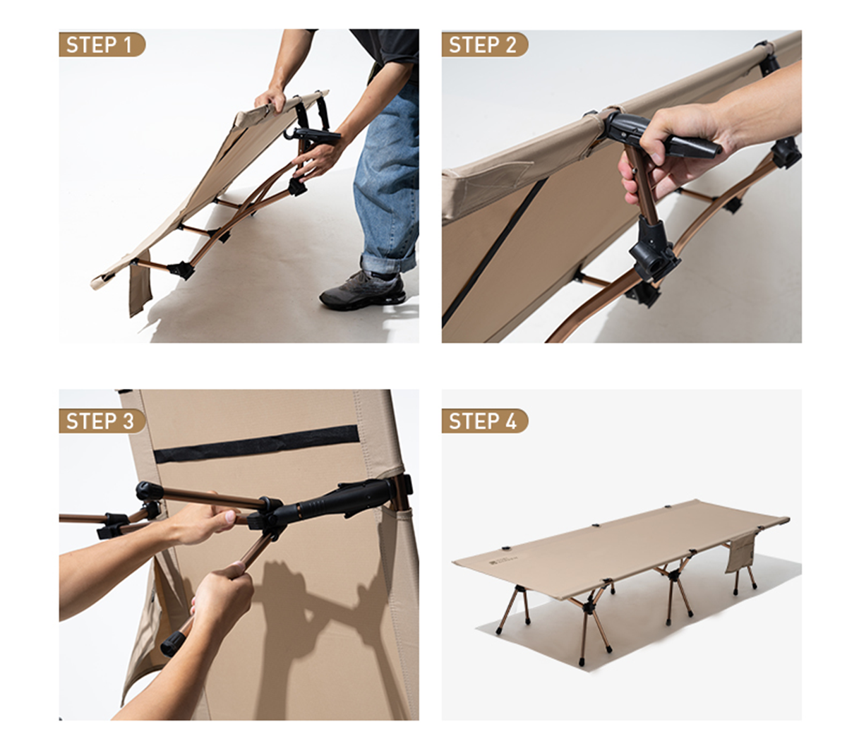 Mobi Garden Lightweight Camp Cot - Khaki-Goritta Works Sdn. Bhd. 202501017603 (1619017-X)