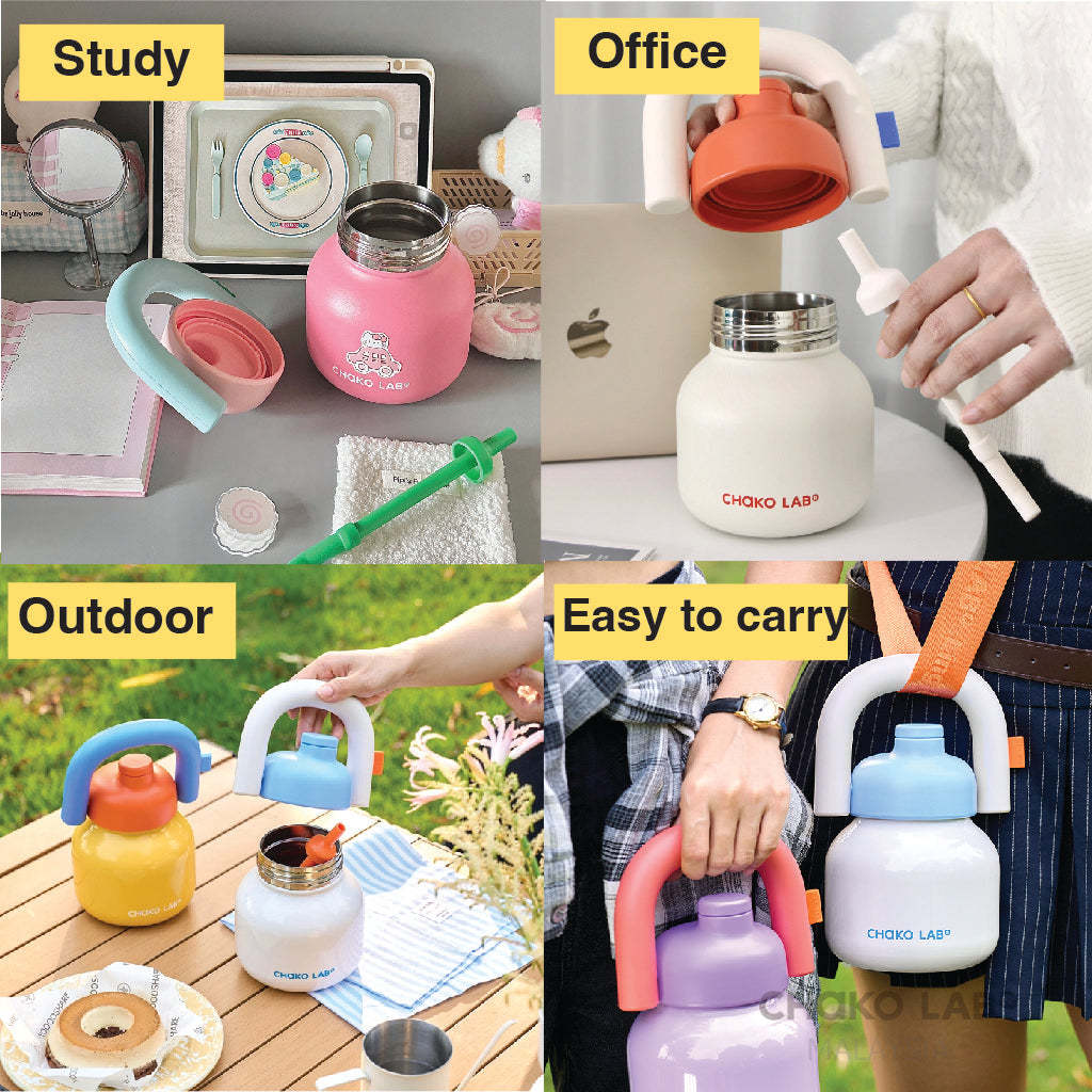 CHAKO LAB Lin Lin Bottle Thermos - Yellow / Blue