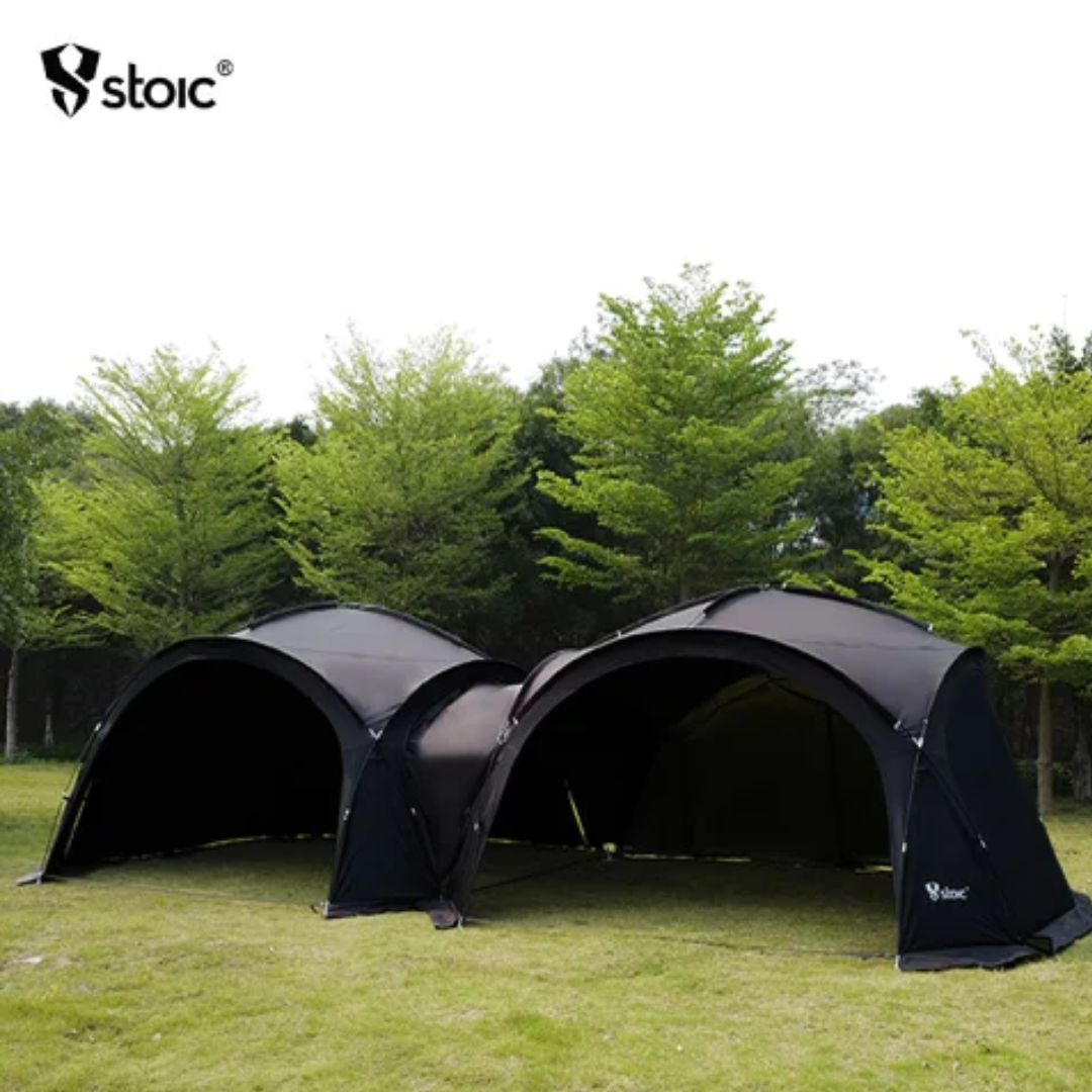 Stoic 2.3m Dome Shelter with Black-Coated Zipper Model - Black