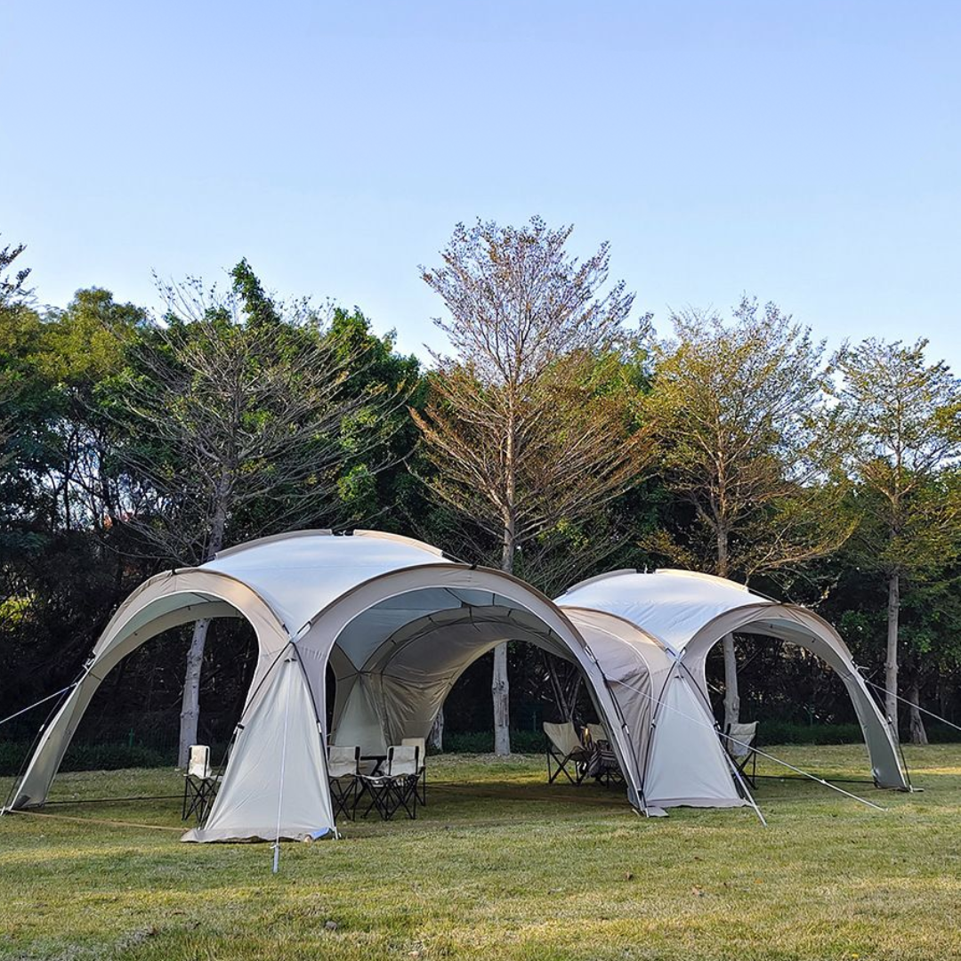 Stoic 2.3m Dome Shelter with Black-Coated Zipper Model - Black