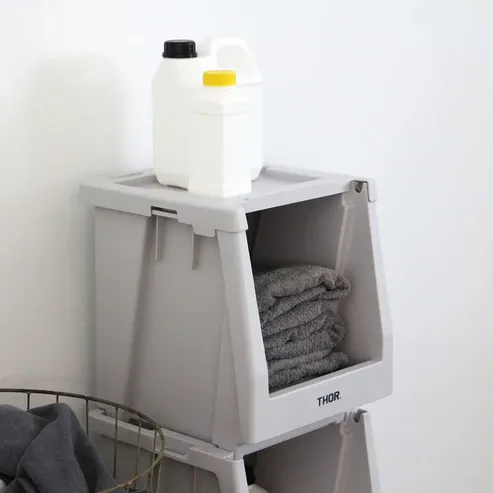THOR Stacking Shelf Container 20L - Black