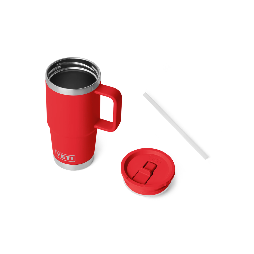 YETI Rambler 20 oz Travel Straw Mug With Color-Matched Straw Lid - Rescue Red