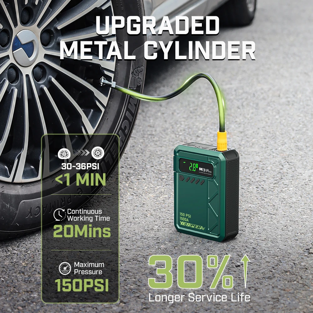 YESPER (Jump Starter + Air Pump) Almighty M3 - 8000mAh