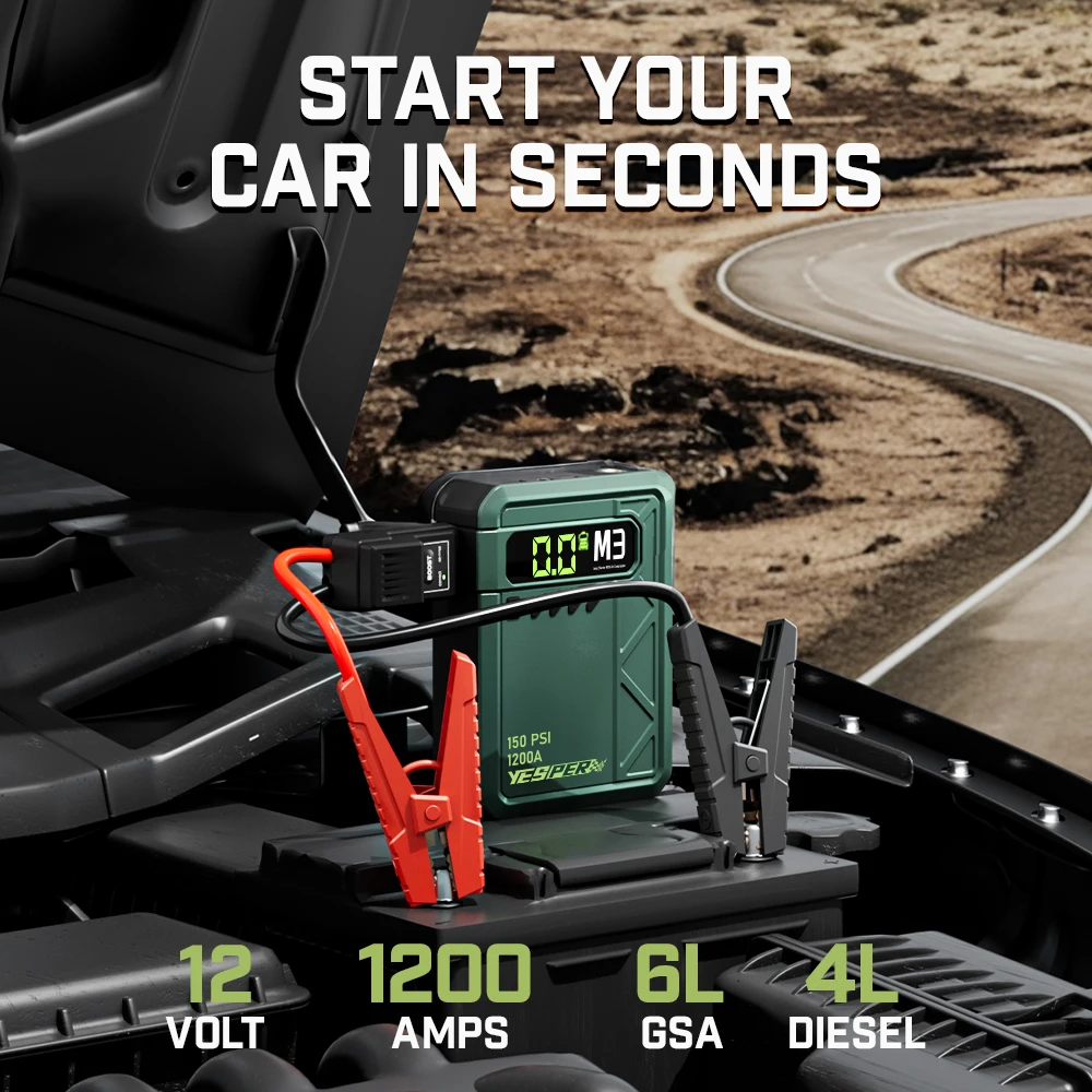 YESPER (Jump Starter + Air Pump) Almighty M3 - 8000mAh