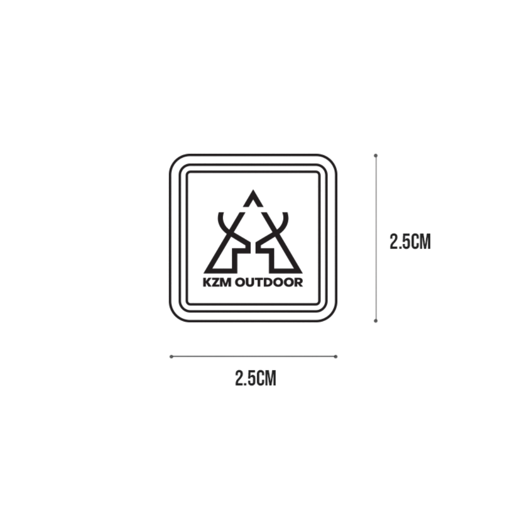 KZM Rubber Wappen (2P Set) - Square S/Black